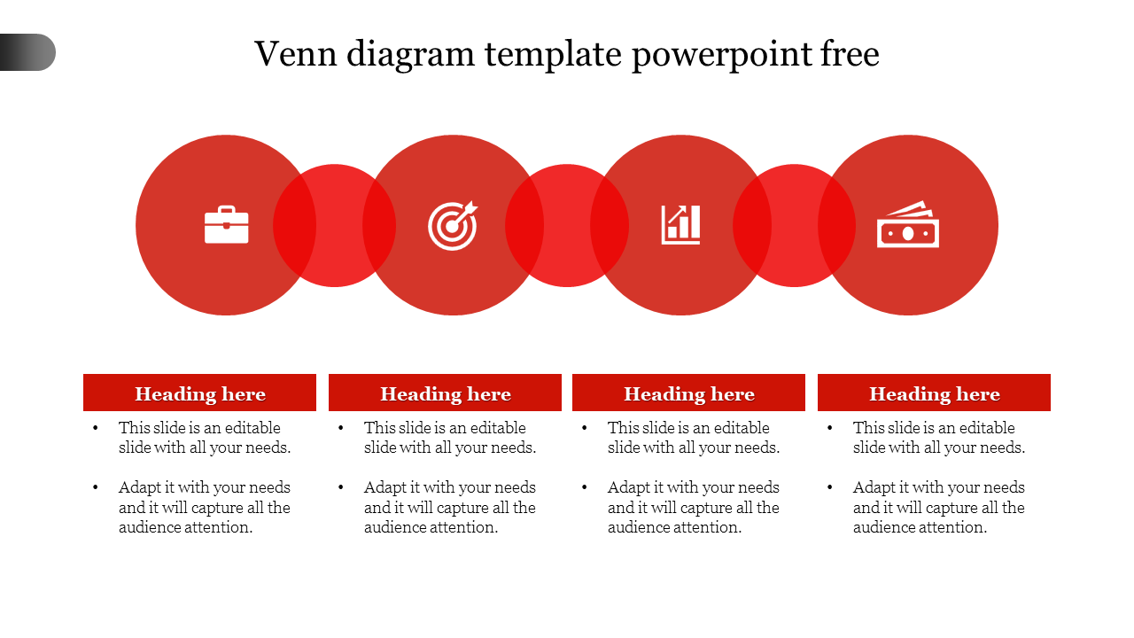 venn diagram template powerpoint free-Red